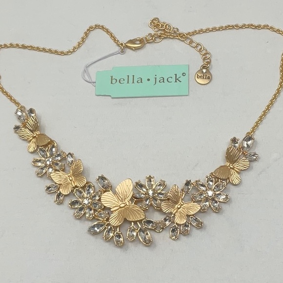 NWT Bella Jack butterflies and flowers necklace - Picture 2 of 5